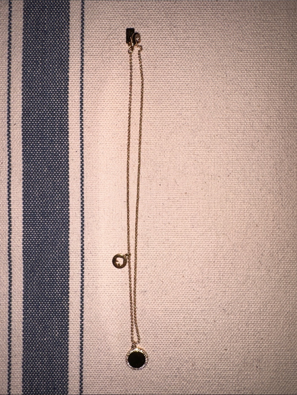kate spade Gold-Tone Necklace with crystal bezel outline
